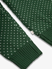 The Little Tailor Green Christmas Reindeer Fairisle Pattern Jumper - Image 9 of 9
