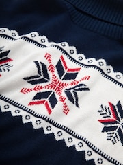 The Little Tailor Snowflake Slim Fit Christmas Jumper - Image 6 of 7