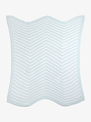 The Little Tailor Baby Chevron Design 100% Cotton Knitted Shawl - Image 2 of 5