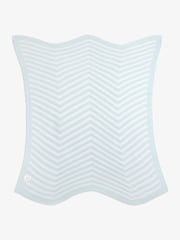 The Little Tailor Baby Chevron Design 100% Cotton Knitted Shawl - Image 3 of 5