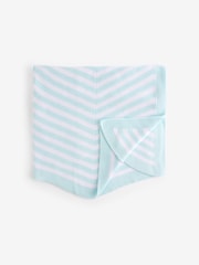 The Little Tailor Baby Chevron Design 100% Cotton Knitted Shawl - Image 5 of 5
