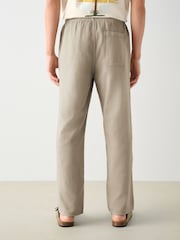 Stone Textured Elasticated Waist 100% Cotton Trousers - Image 4 of 11