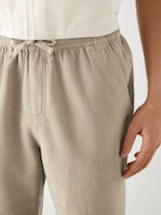 Stone Textured Elasticated Waist 100% Cotton Trousers - Image 5 of 11