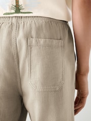 Stone Textured Elasticated Waist 100% Cotton Trousers - Image 6 of 11