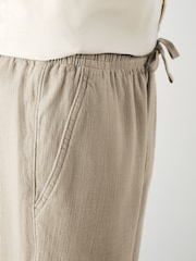 Stone Textured Elasticated Waist 100% Cotton Trousers - Image 7 of 11
