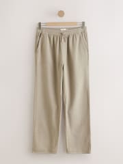 Stone Textured Elasticated Waist 100% Cotton Trousers - Image 8 of 11