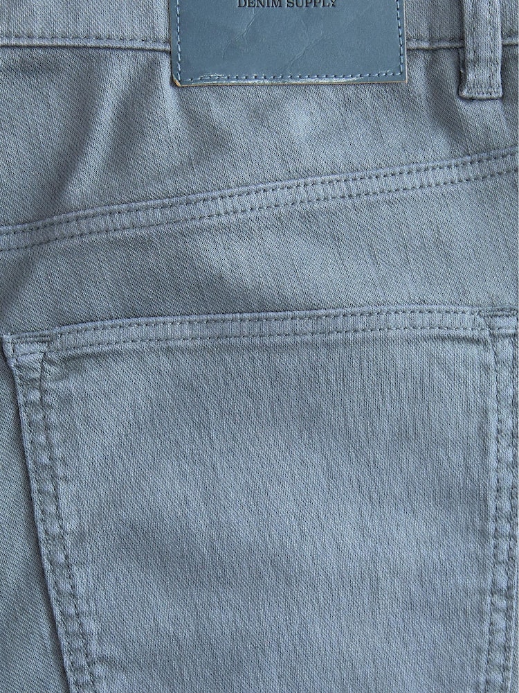 Blue Slate 5 Pocket Cotton Linen Trousers - Image 10 of 10