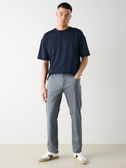 Blue Slate 5 Pocket Cotton Linen Trousers - Image 2 of 10