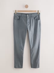 Blue Slate 5 Pocket Cotton Linen Trousers - Image 6 of 10