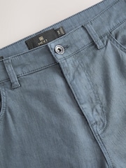 Blue Slate 5 Pocket Cotton Linen Trousers - Image 8 of 10