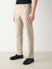 Stone 5 Pocket Cotton Linen Trousers - Image 1 of 9