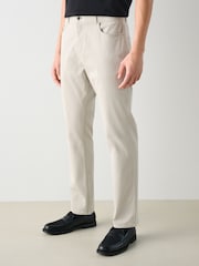 Light Grey Slim Fit 5 Pocket Soft Touch Trousers - Image 1 of 5