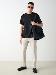Light Grey Slim Fit 5 Pocket Soft Touch Trousers - Image 2 of 5
