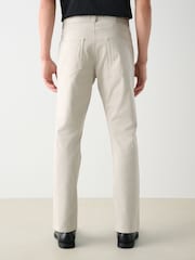 Light Grey Slim Fit 5 Pocket Soft Touch Trousers - Image 3 of 5