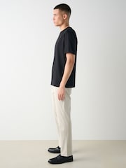 Light Grey Slim Fit 5 Pocket Soft Touch Trousers - Image 4 of 5