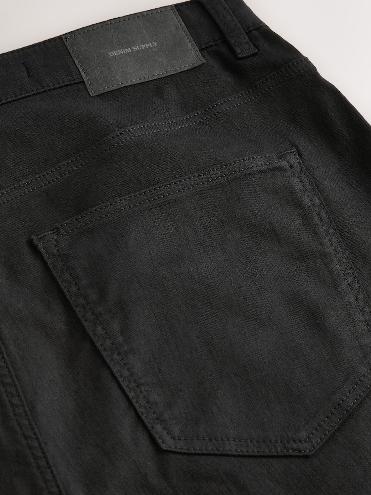 Black 5 Pocket Cotton Linen Trousers - Image 11 of 11