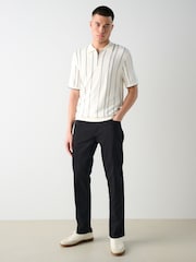Black 5 Pocket Cotton Linen Trousers - Image 2 of 11