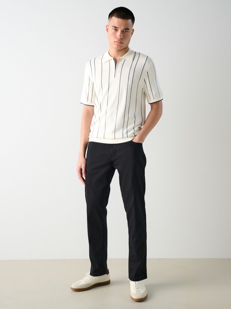 Black 5 Pocket Cotton Linen Trousers - Image 2 of 11