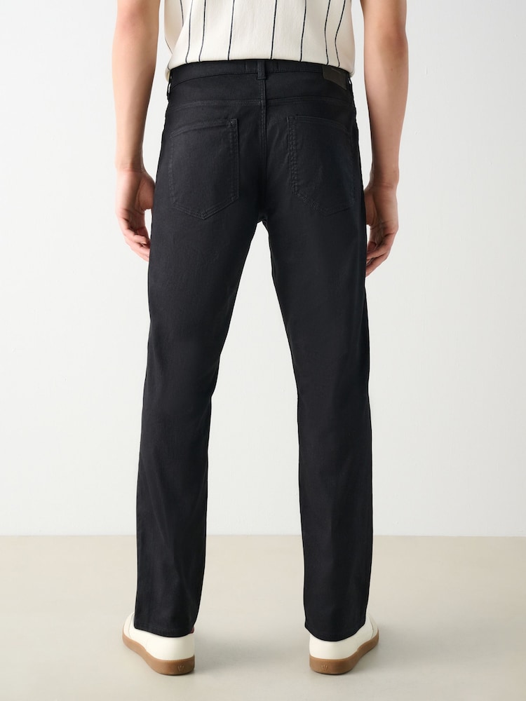 Black 5 Pocket Cotton Linen Trousers - Image 3 of 11