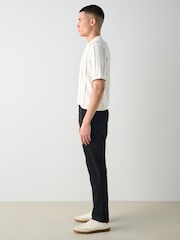 Black 5 Pocket Cotton Linen Trousers - Image 4 of 11