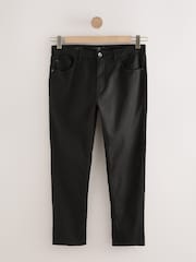 Black 5 Pocket Cotton Linen Trousers - Image 7 of 11