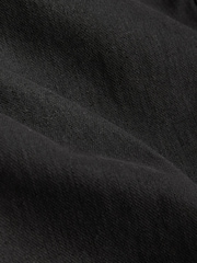 Black 5 Pocket Cotton Linen Trousers - Image 8 of 11