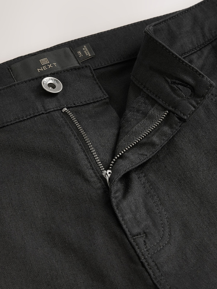 Black 5 Pocket Cotton Linen Trousers - Image 9 of 11