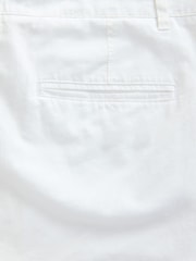 White Regular Tapered Fit Linen Cotton Chino Trousers - Image 10 of 10
