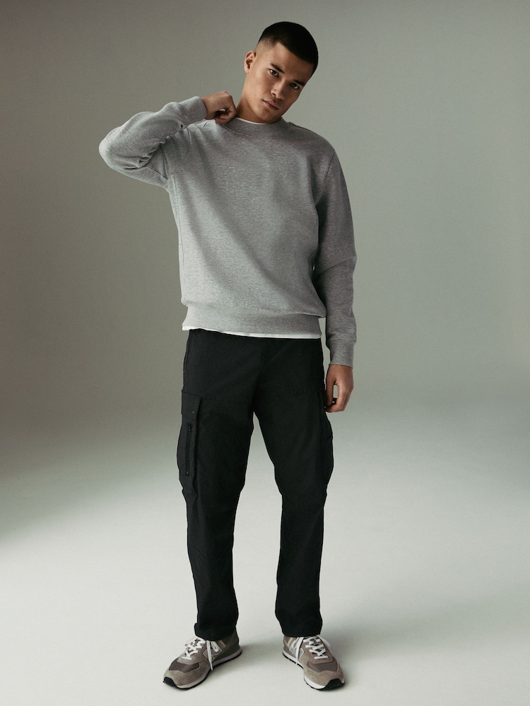 Black - Tech Stretch Utility Cargo Trousers - Image 2 of 9 Black - Tech Stretch Utility Cargo Trousers - Image 2 of 9