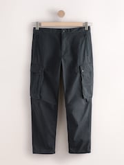 Black Regular Tapered Fit Tech Stretch Utility Cargo Trousers - Image 6 of 9