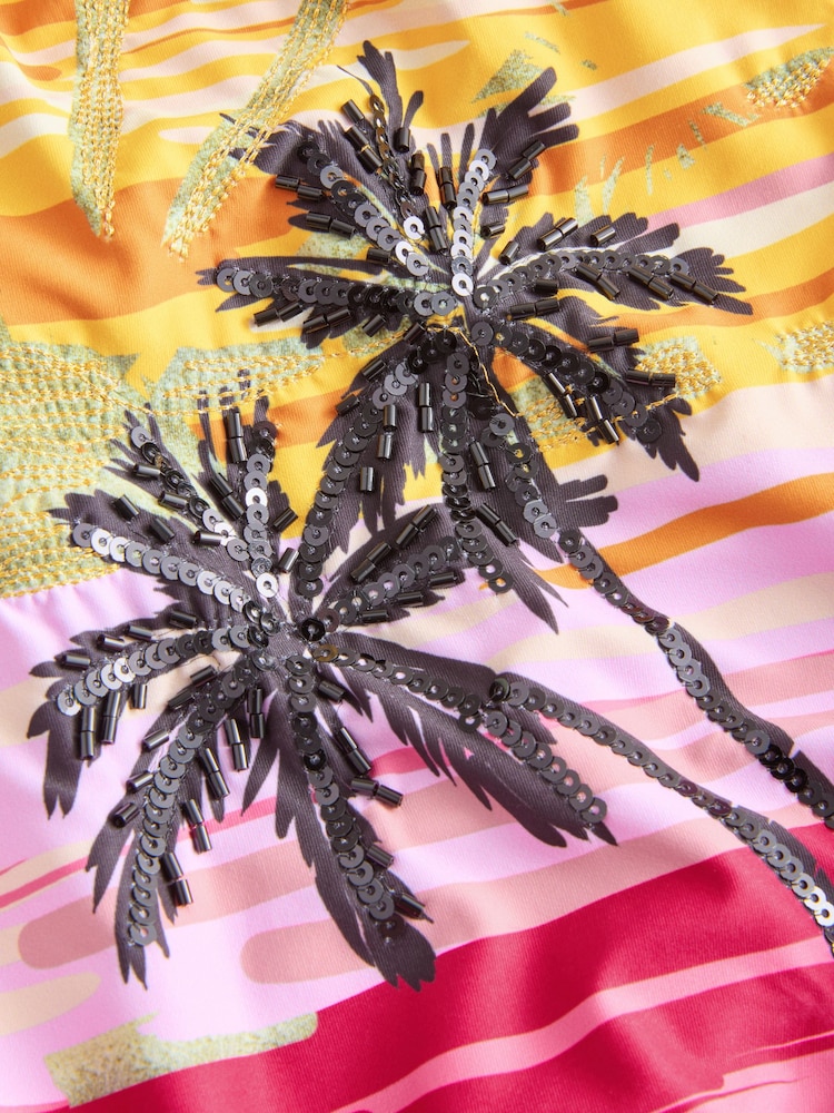 Rockett St George Multi Sequin Miami Sunset Swimsuit - Image 10 of 11