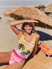 Rockett St George Multi Sequin Miami Sunset Swimsuit - Image 3 of 11
