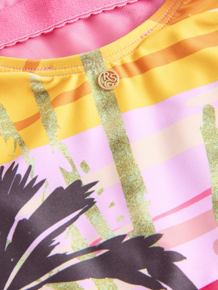 Rockett St George Multi Sequin Miami Sunset Swimsuit - Image 9 of 11