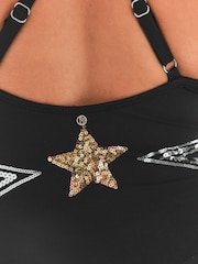 Rockett St George Black Star Sequin Swimsuit - Image 6 of 10