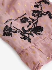 Rockett St George Pink Embroidered Long Line Kimono - Image 11 of 11
