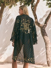 Rockett St George Embroidered Long Line Kimono - Bild 1 von 8