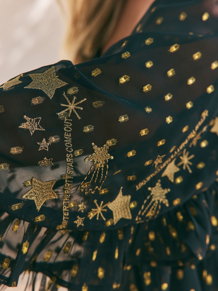 Rockett St George Embroidered Long Line Kimono - Bild 8 von 8