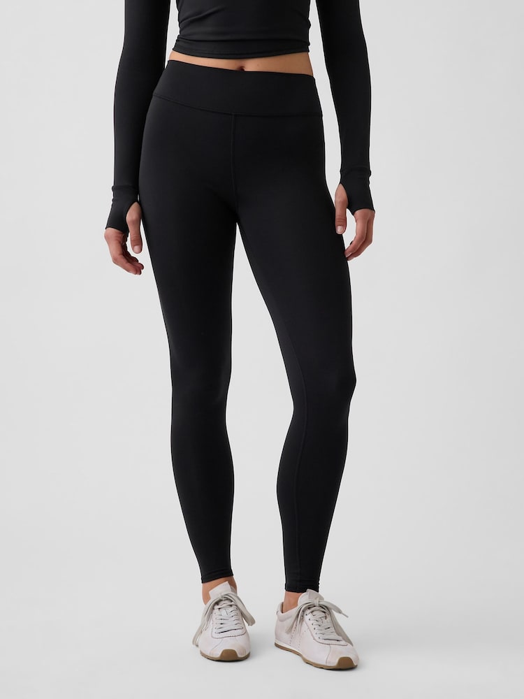 Gap Black Fit Smooth High Rise Leggings - Image 1 of 5 Gap Black Fit Smooth High Rise Leggings - Image 1 of 5
