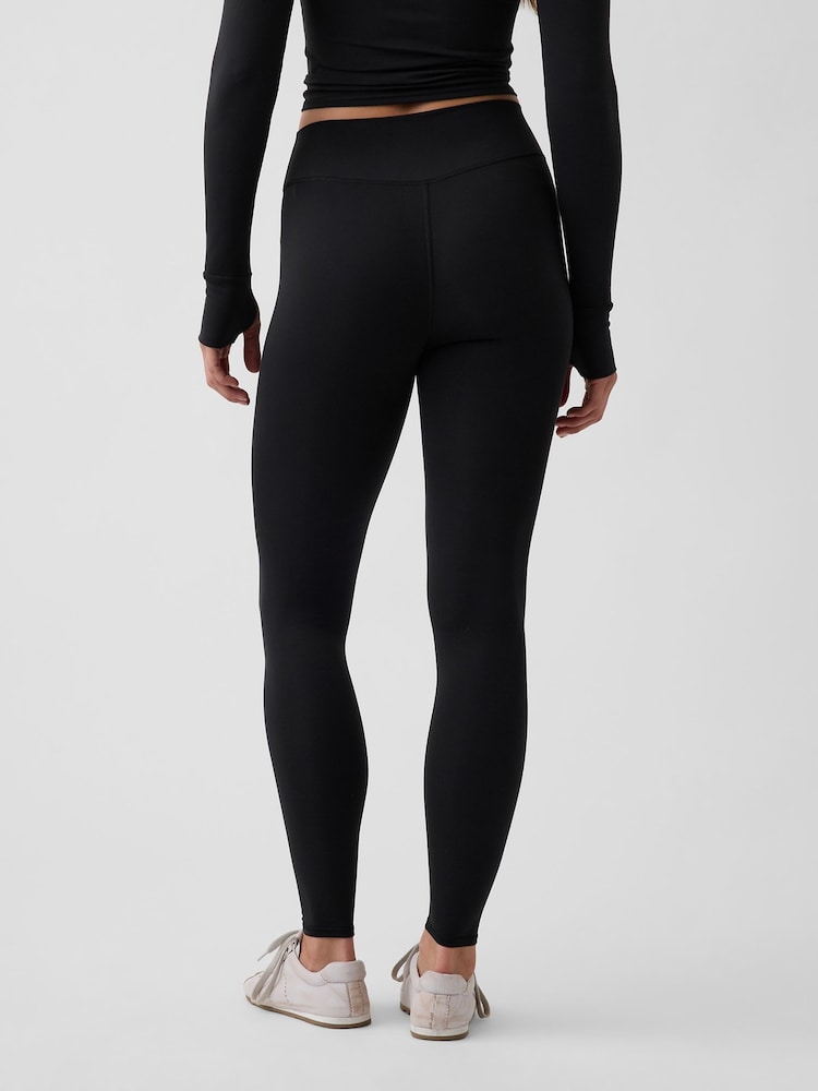 Gap Black Fit Smooth High Rise Leggings - Image 2 of 5 Gap Black Fit Smooth High Rise Leggings - Image 2 of 5