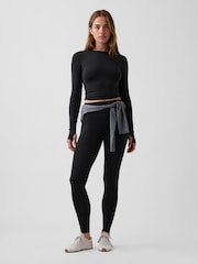 Gap Black Fit Smooth High Rise Leggings - Image 3 of 5