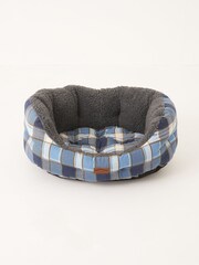 FatFace Blue 76cm Check Pet Bed - Image 3 of 5