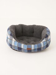 FatFace Blue 76cm Check Pet Bed - Image 4 of 5