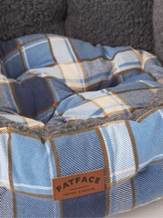 FatFace Blue 76cm Check Pet Bed - Image 5 of 5