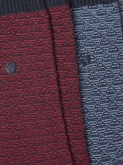 FatFace Nathan Red Geo Socks 2 Pack - Image 2 of 2