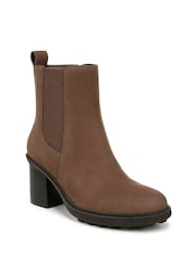 Vionic Truckee Wide Fit Block Heel Leather Ankle Boots - Image 1 of 10
