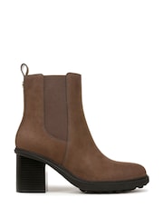 Vionic Truckee Wide Fit Block Heel Leather Ankle Boots - Image 2 of 10
