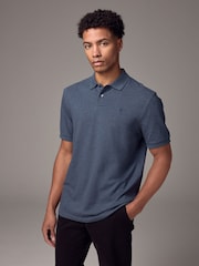 Denim Marl Regular Fit Short Sleeve Pique Polo Shirt - Image 1 of 9