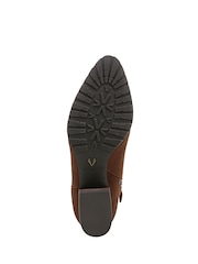 Vionic Bishop Wide Fit Waxy Suede Western Black Boots - Image 7 of 10