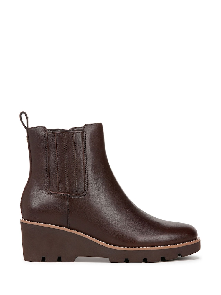 Vionic Wide Fit Aria Leather Ankle Boots - Image 1 of 11