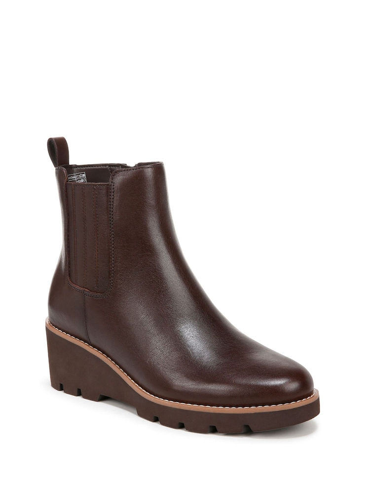 Vionic Wide Fit Aria Leather Ankle Boots - Image 3 of 11